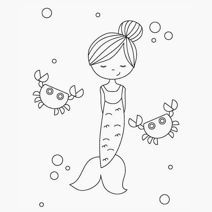 Mermaid coloring page (39)