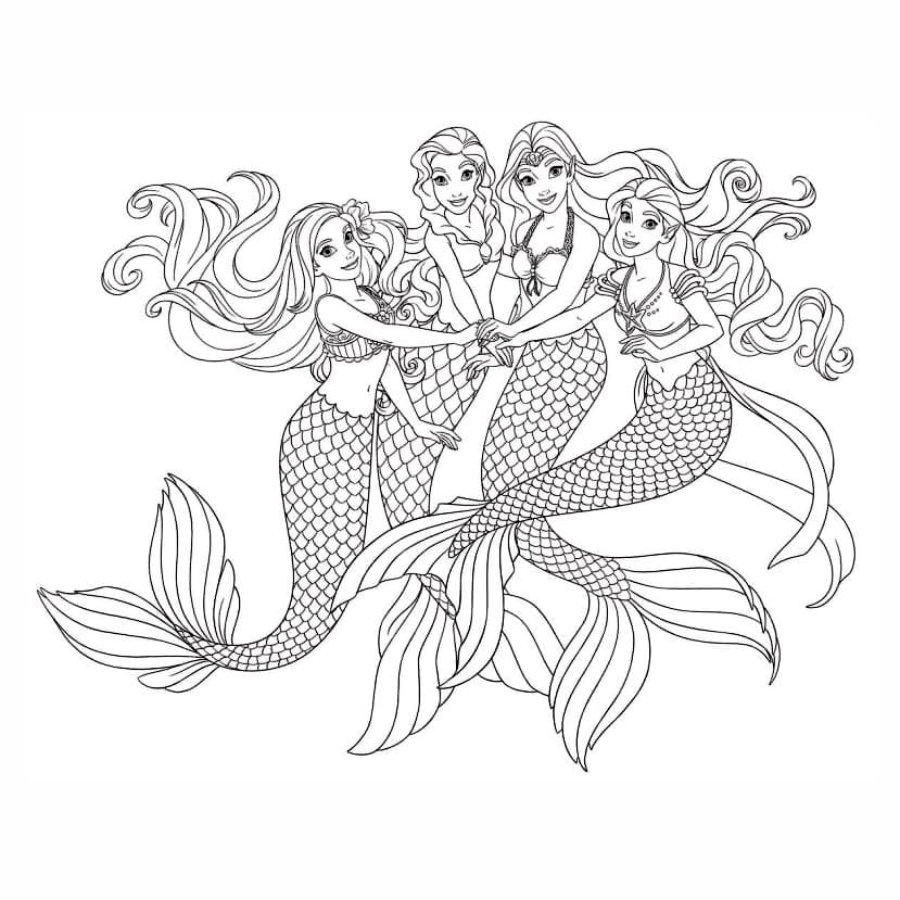 Mermaid coloring page (40)