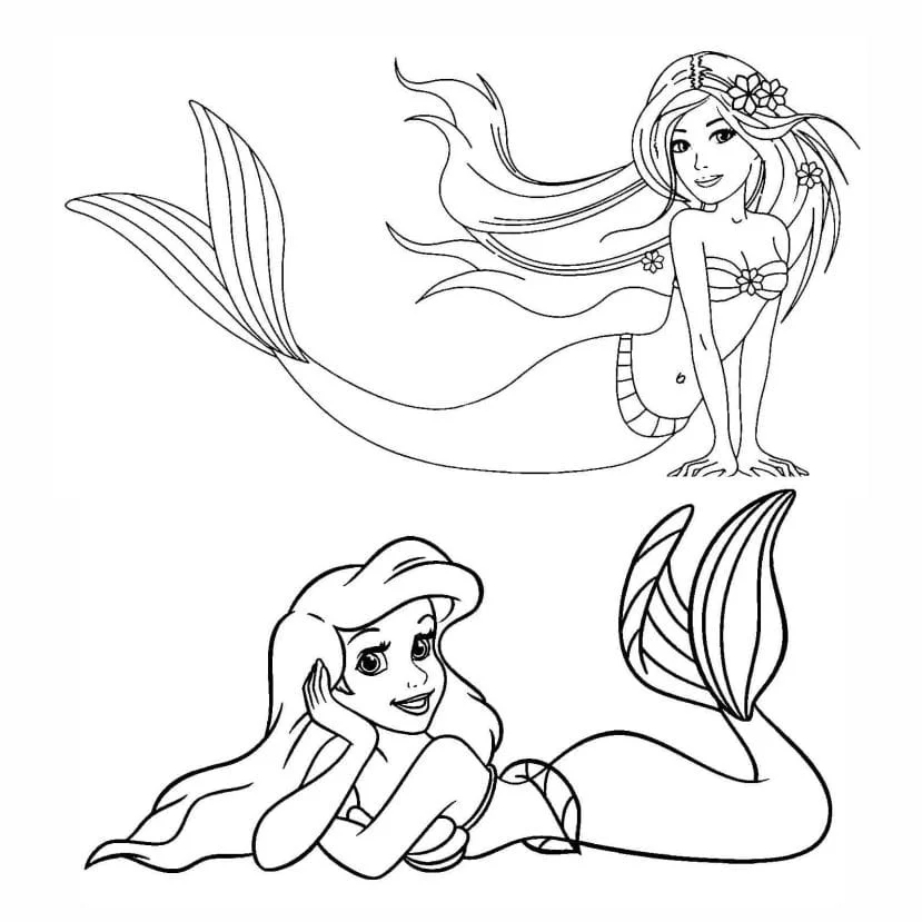 Mermaid coloring page (41)