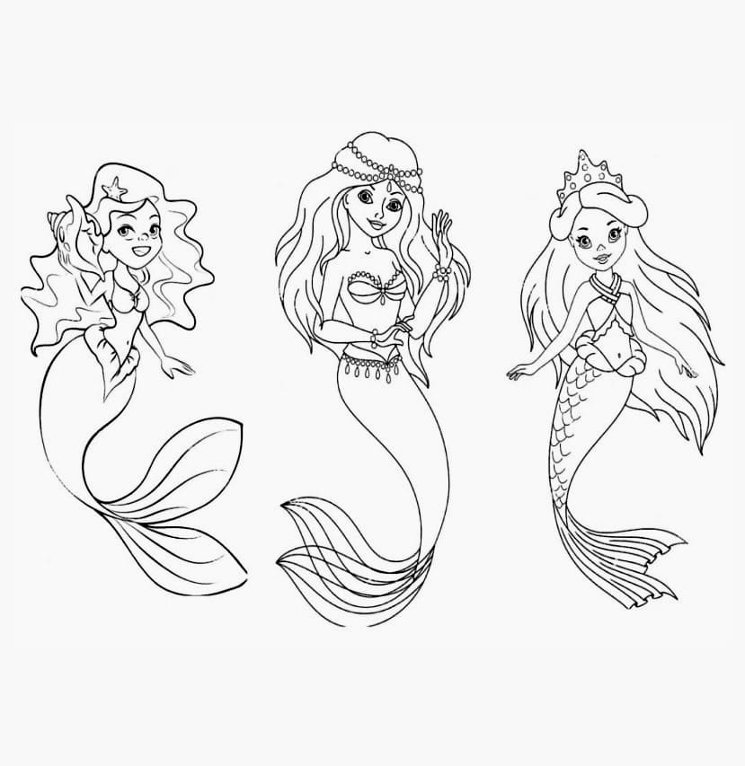 Mermaid coloring page (43)