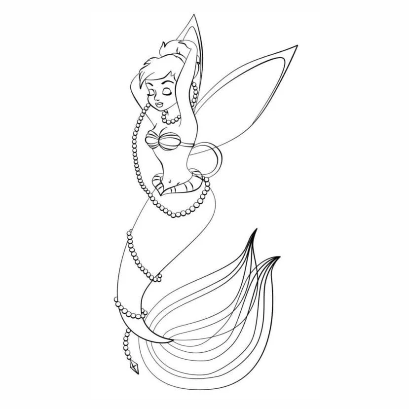 Mermaid coloring page (7)