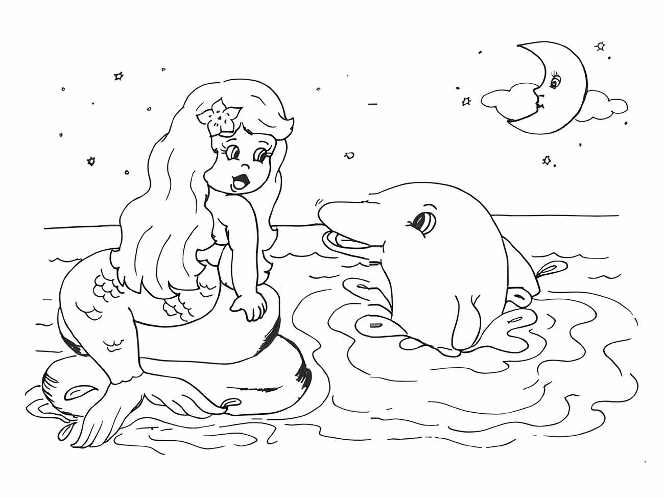 Mermaid iara coloring page (10)