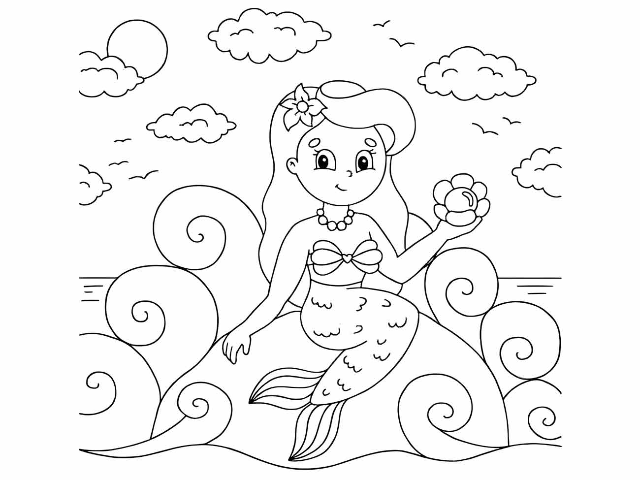 Mermaid iara coloring page (11)