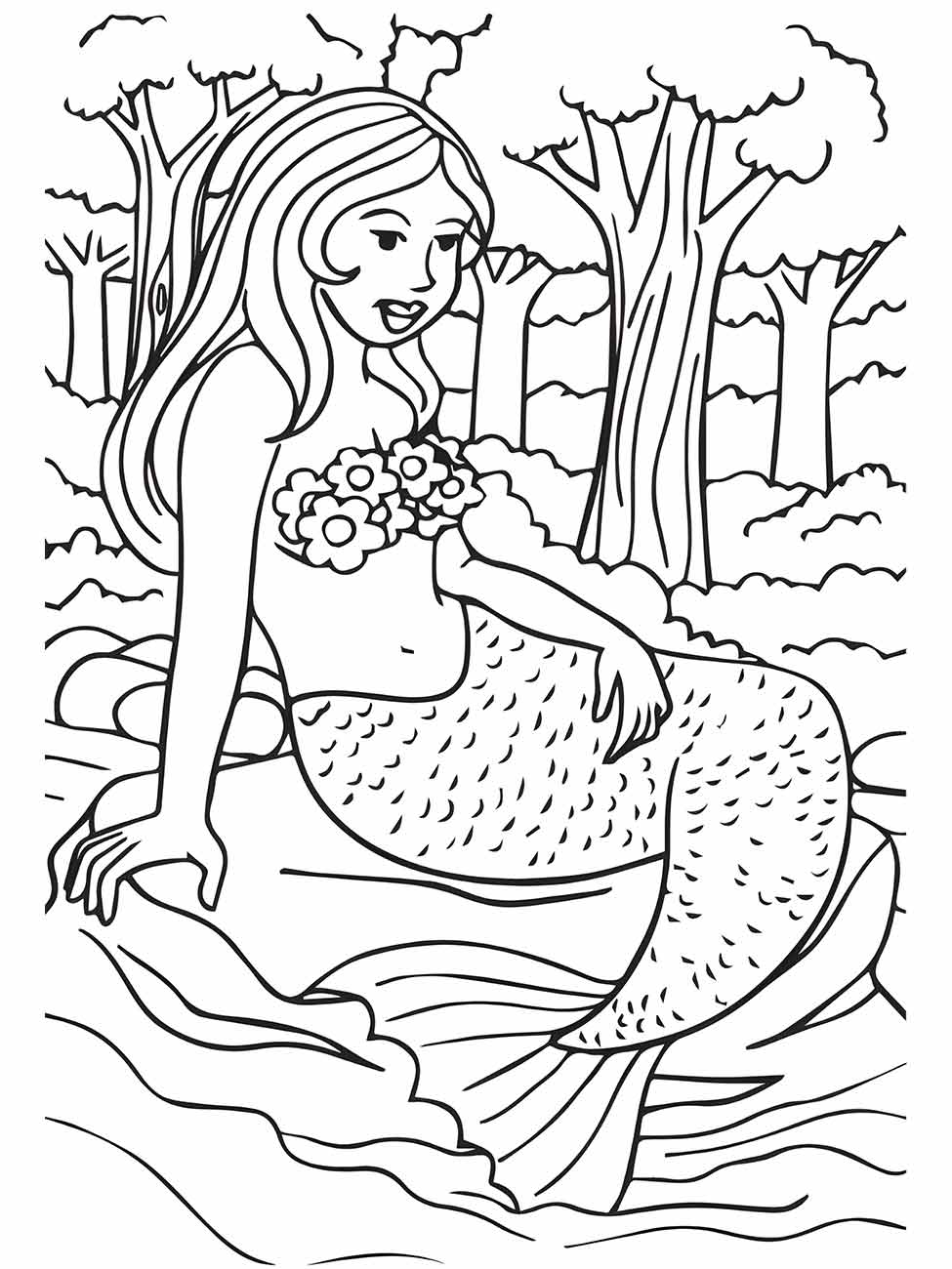 Mermaid iara coloring page (14)