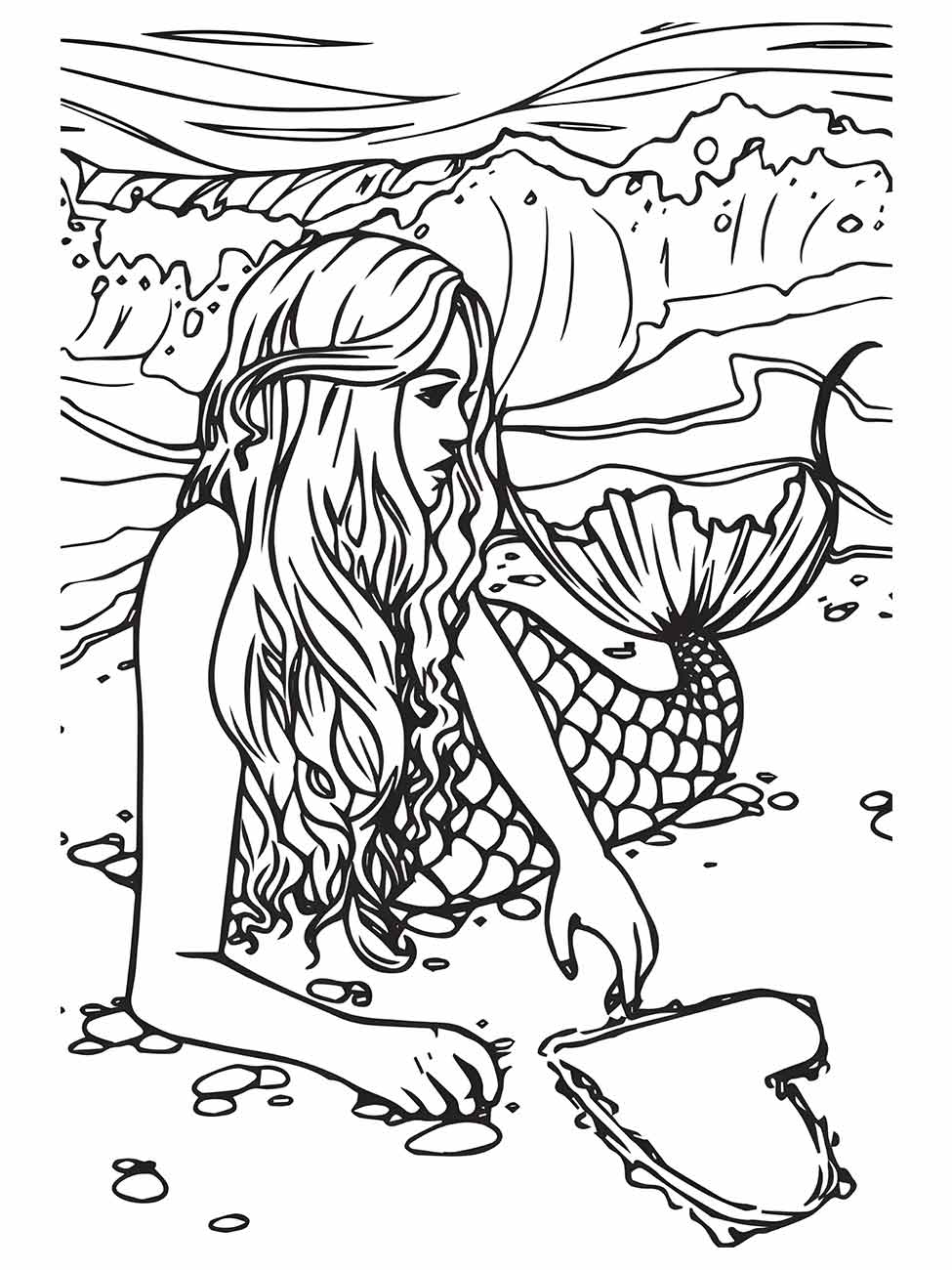 Mermaid iara coloring page (16)