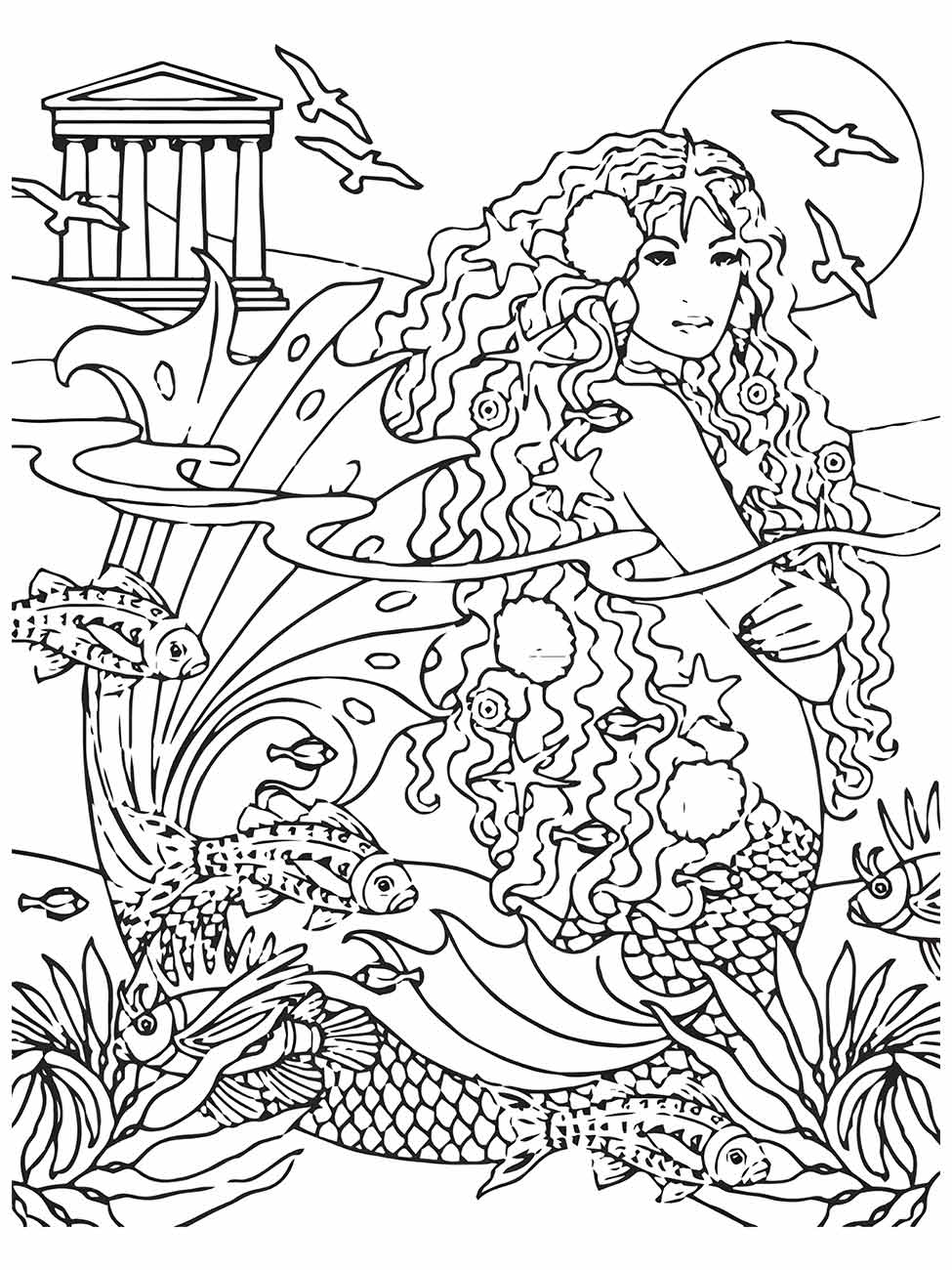 Mermaid iara coloring page (17)