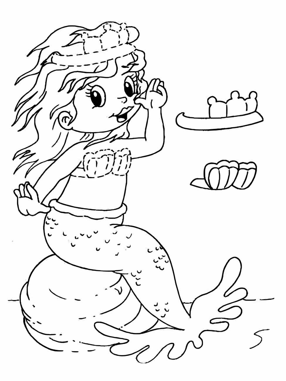 Mermaid iara coloring page (20)