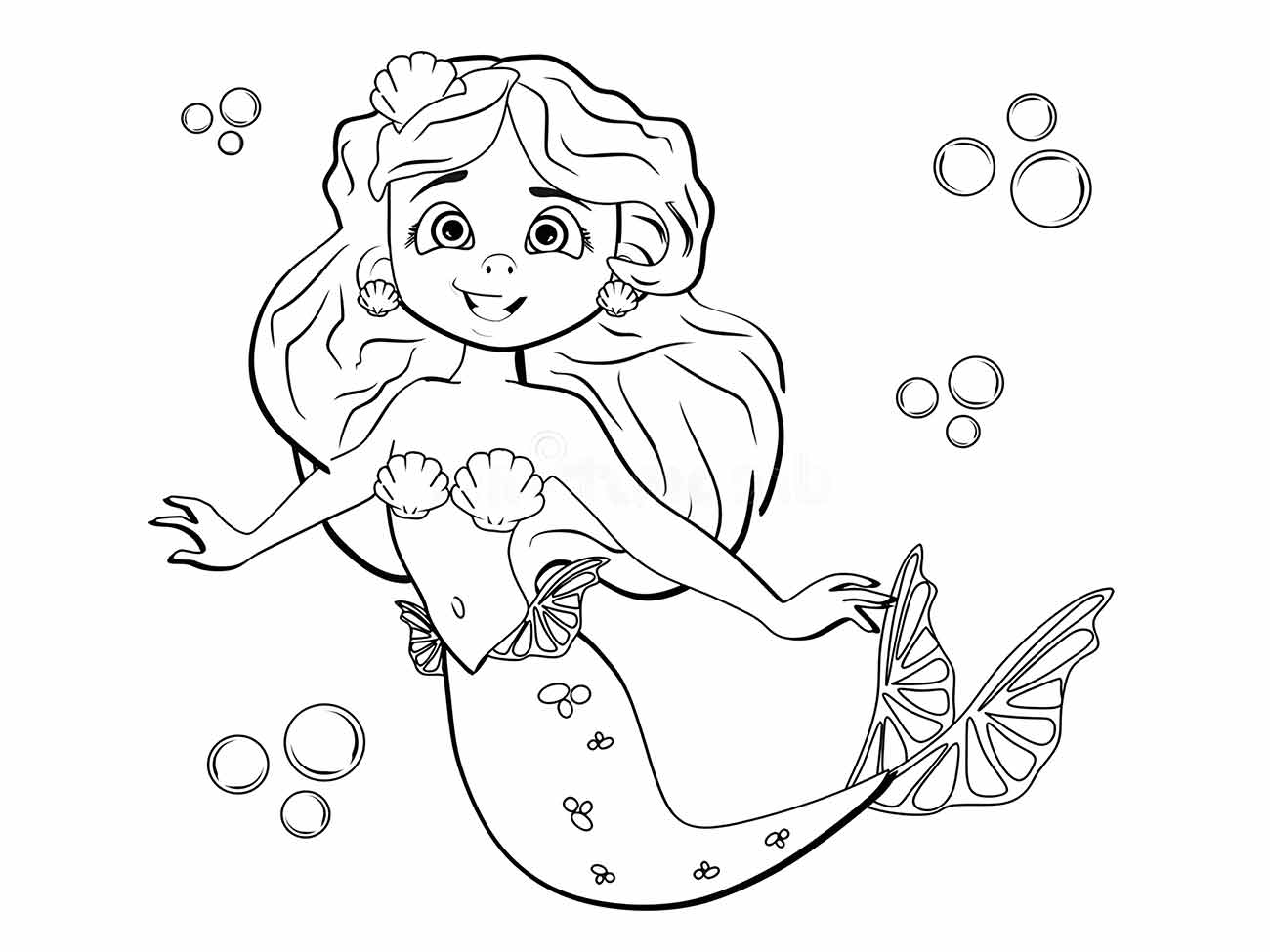 Mermaid iara coloring page (22)