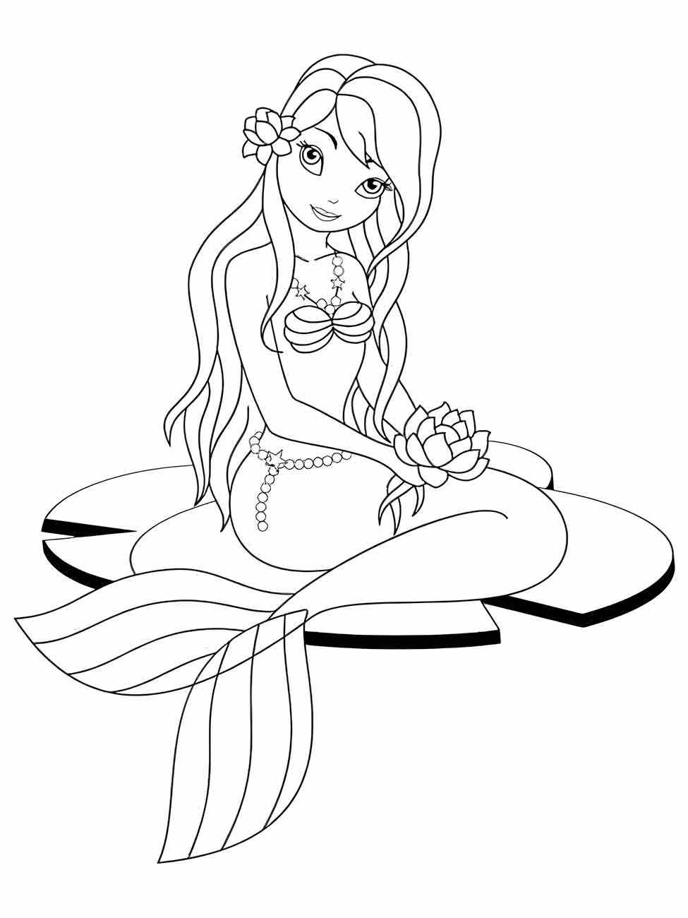 Mermaid iara coloring page (25)