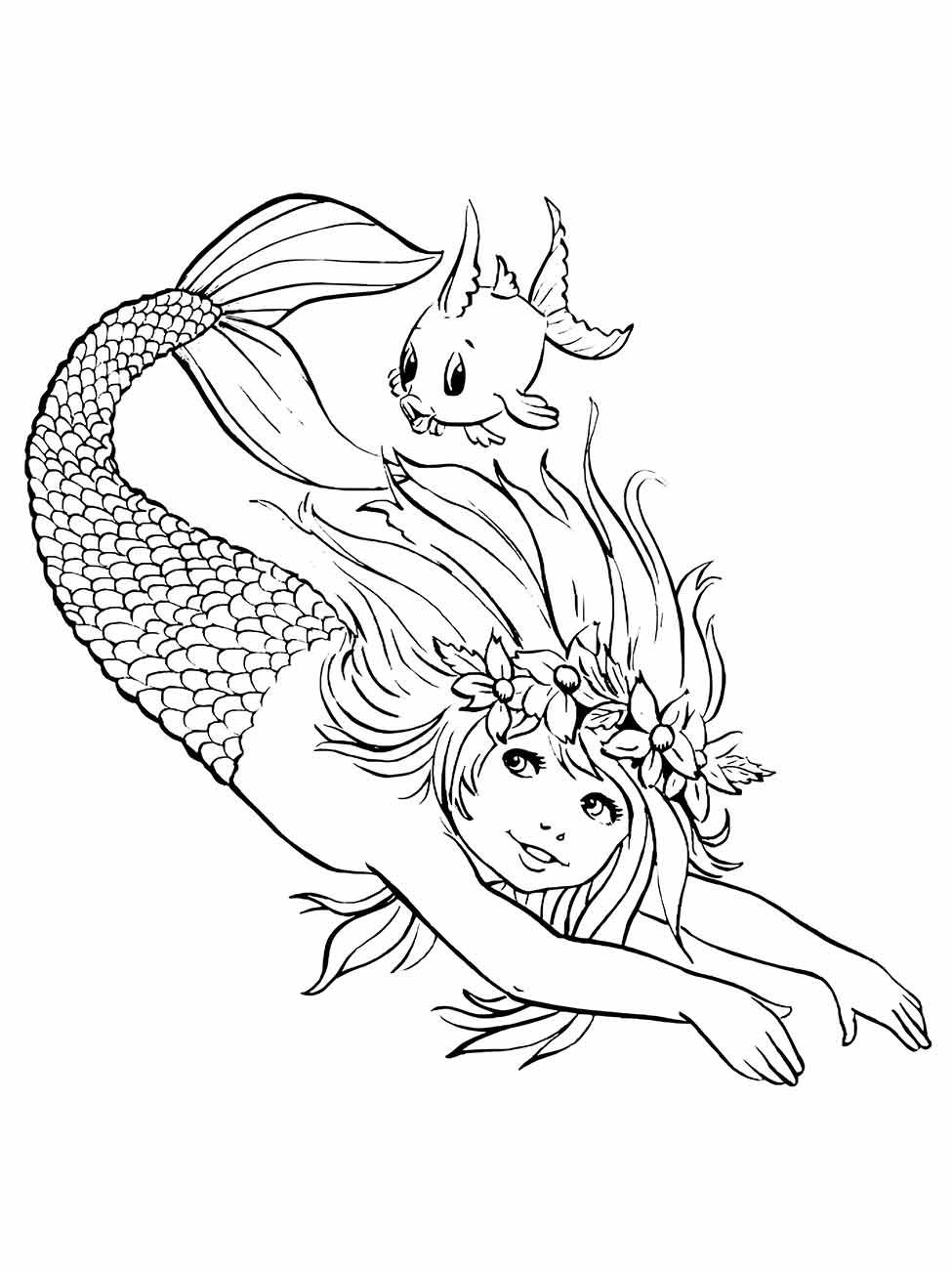 Mermaid iara coloring page (26)