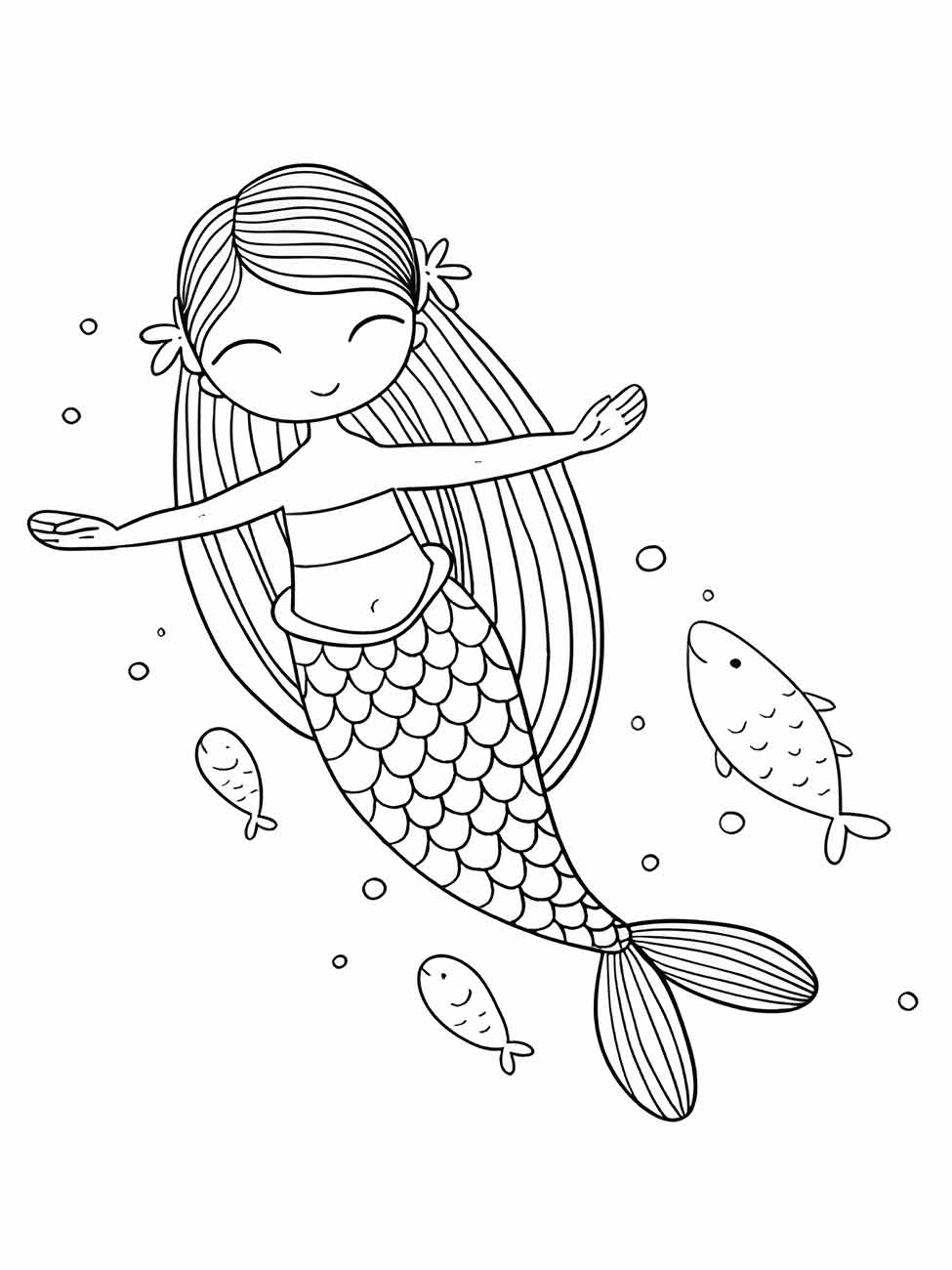 Mermaid iara coloring page (29)