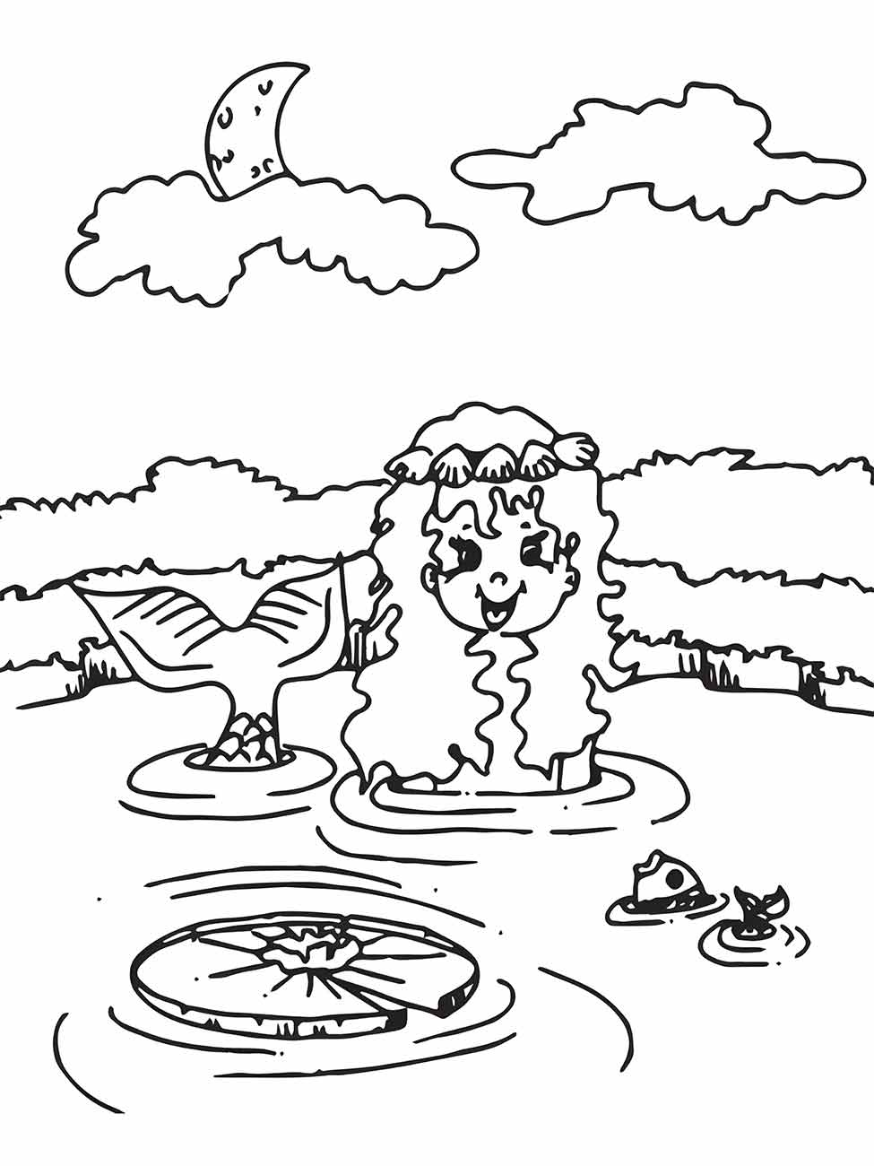 Mermaid iara coloring page (3)