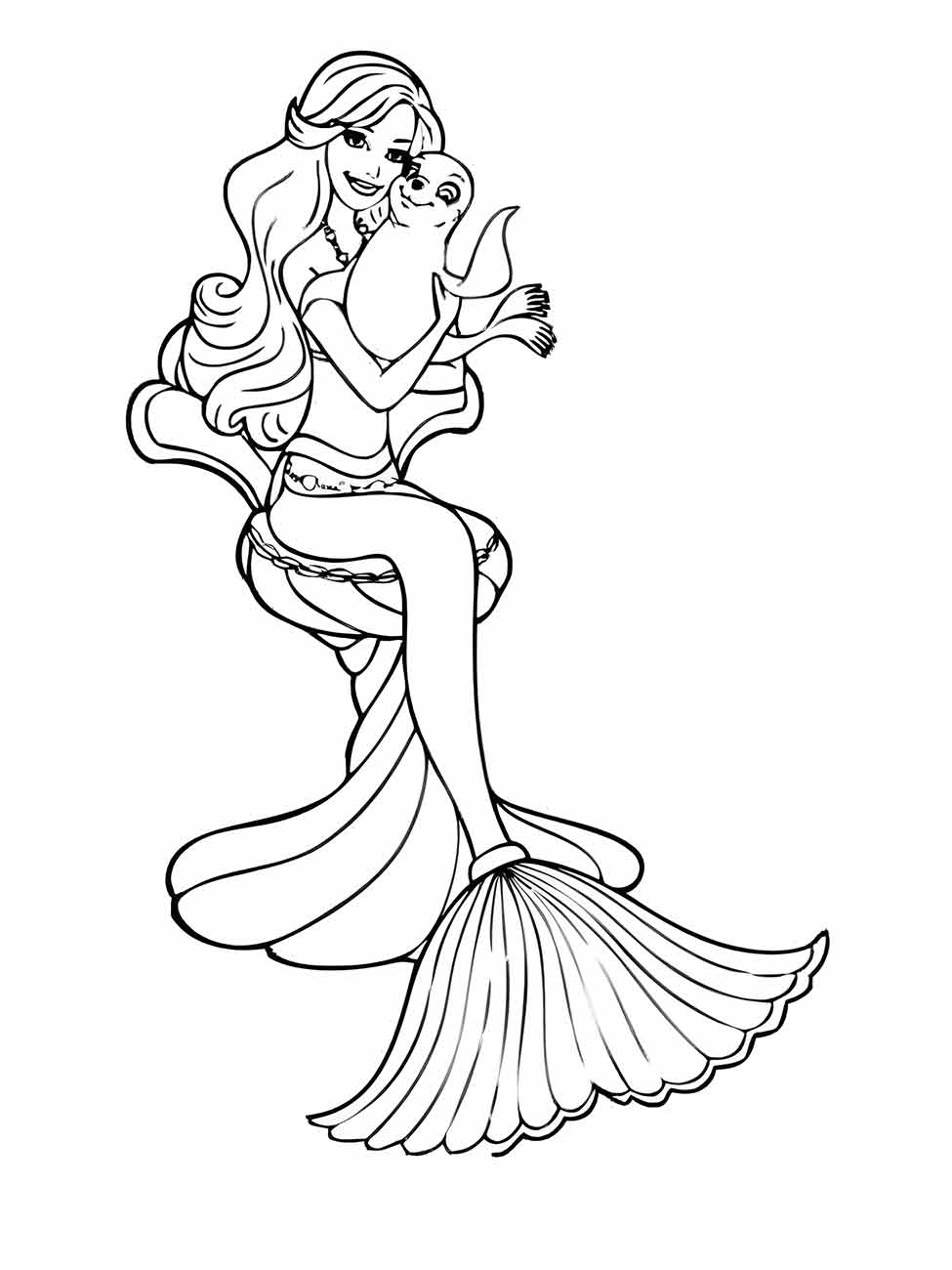 Mermaid iara coloring page (32)