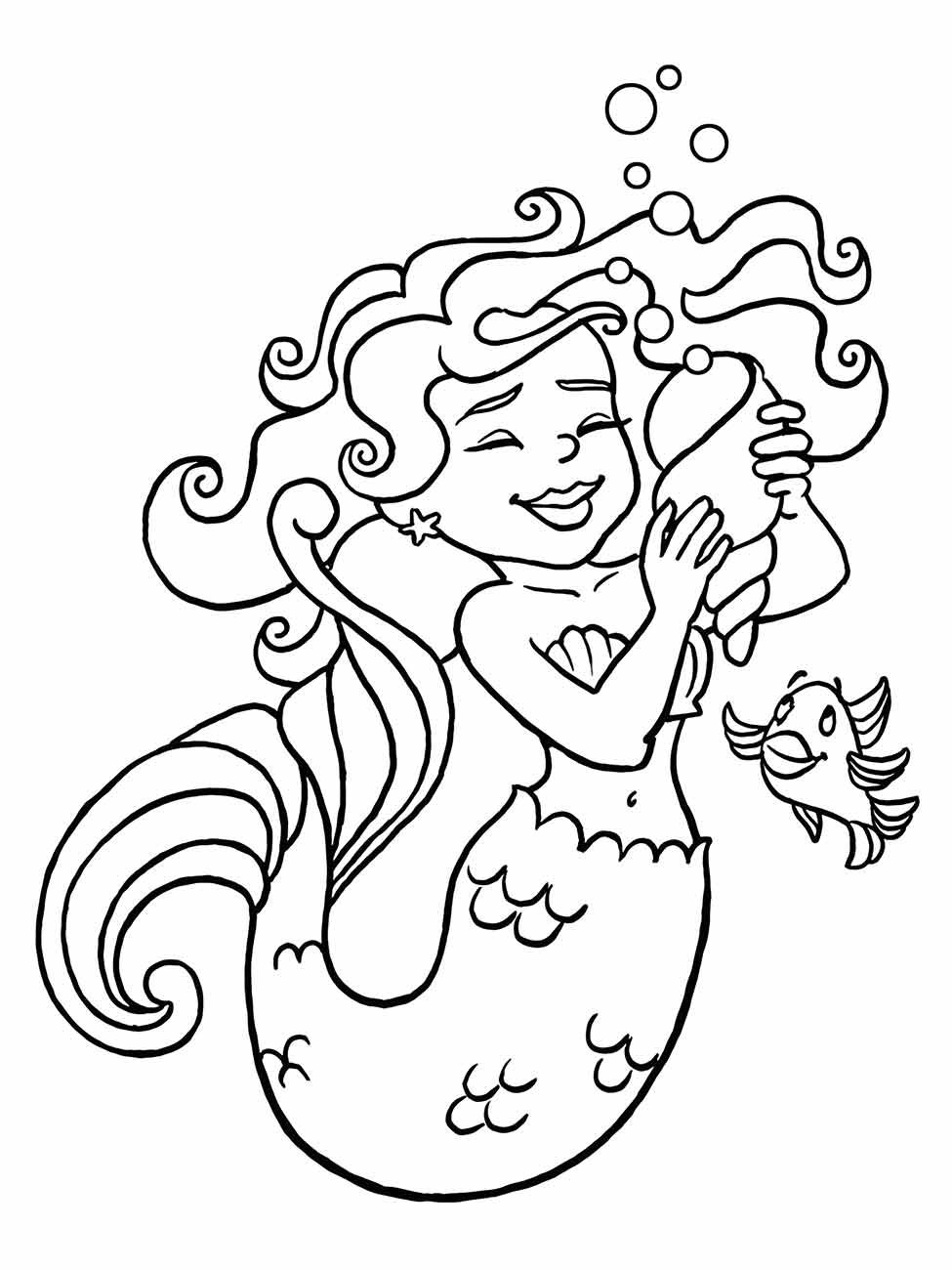 Mermaid iara coloring page (35)