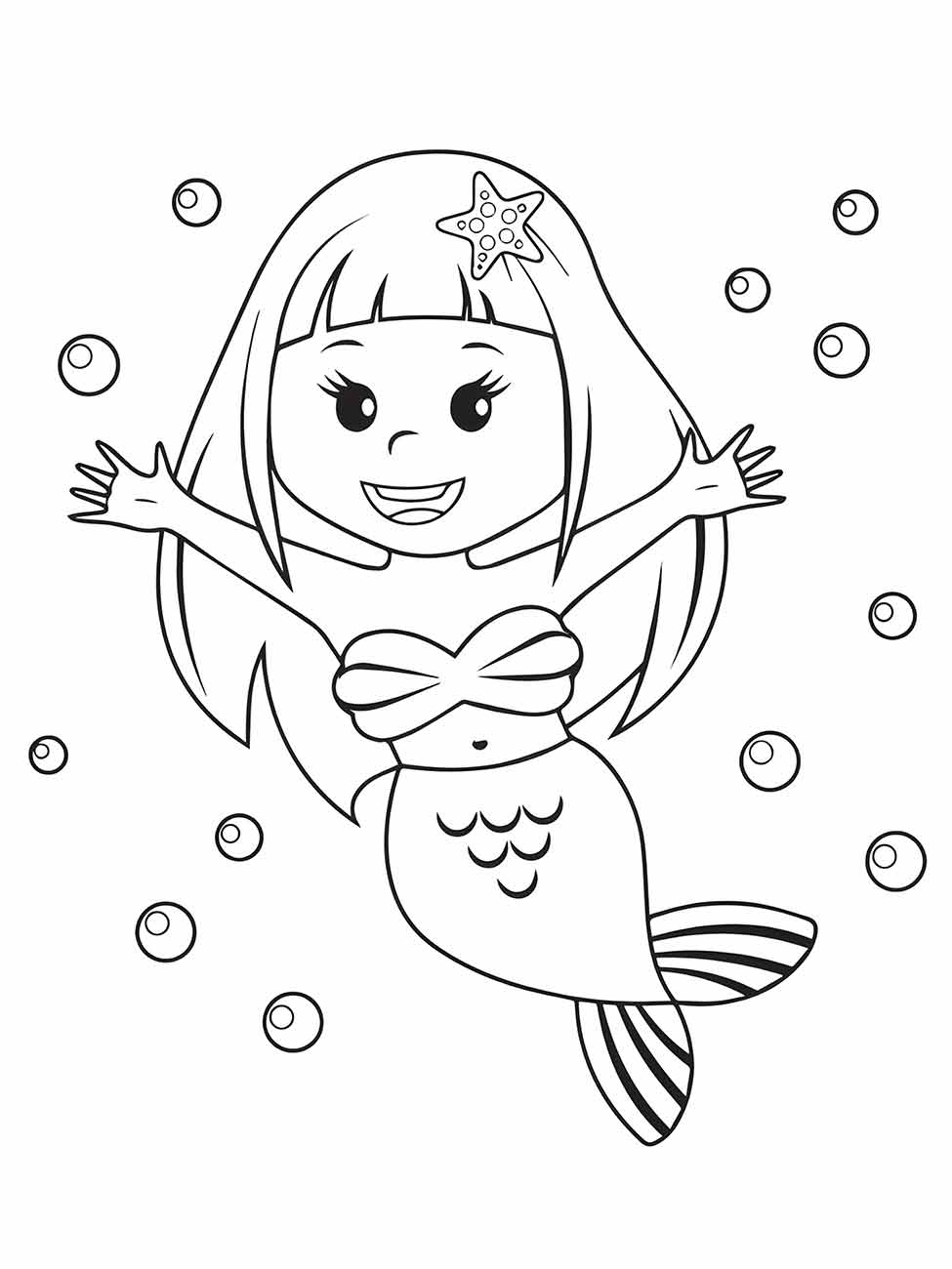 Mermaid iara coloring page (37)