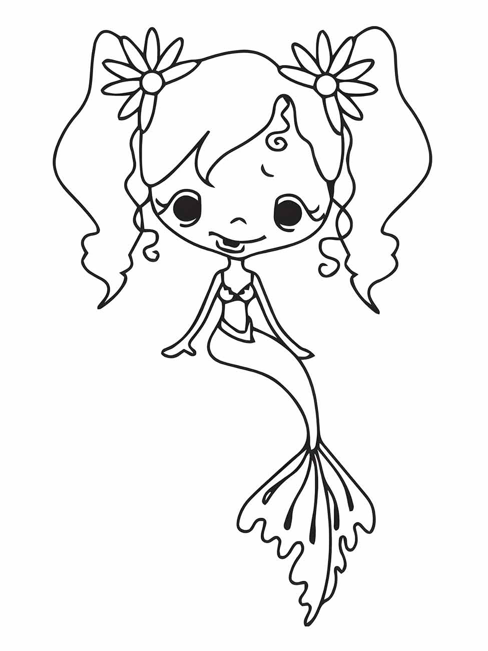 Mermaid iara coloring page (39)