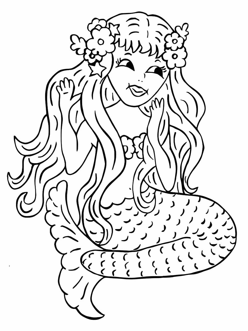 Mermaid iara coloring page (40)