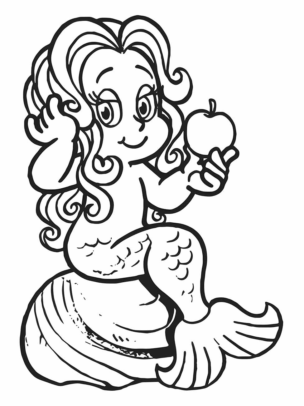 Mermaid iara coloring page (41)