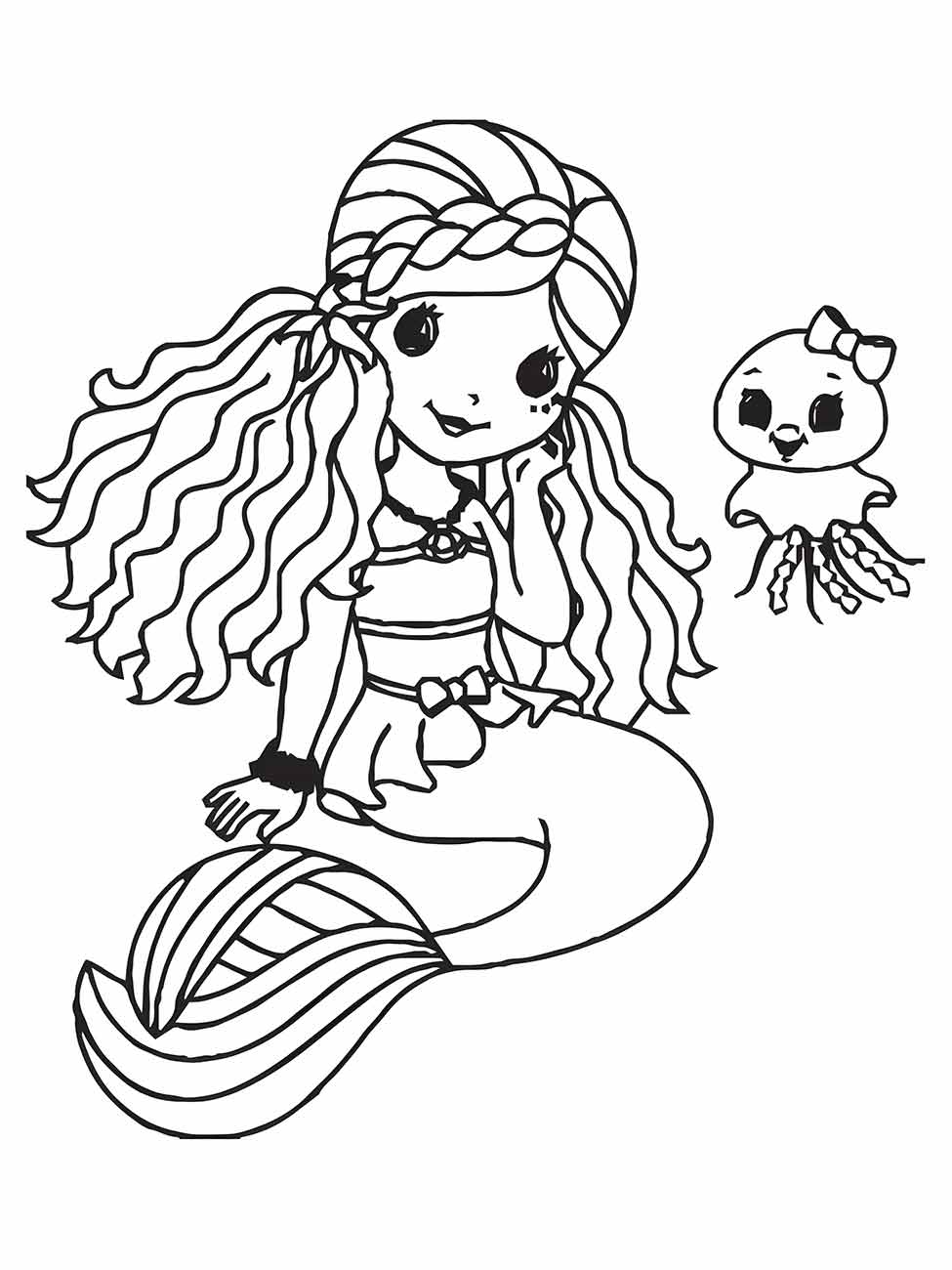 Mermaid iara coloring page (42)