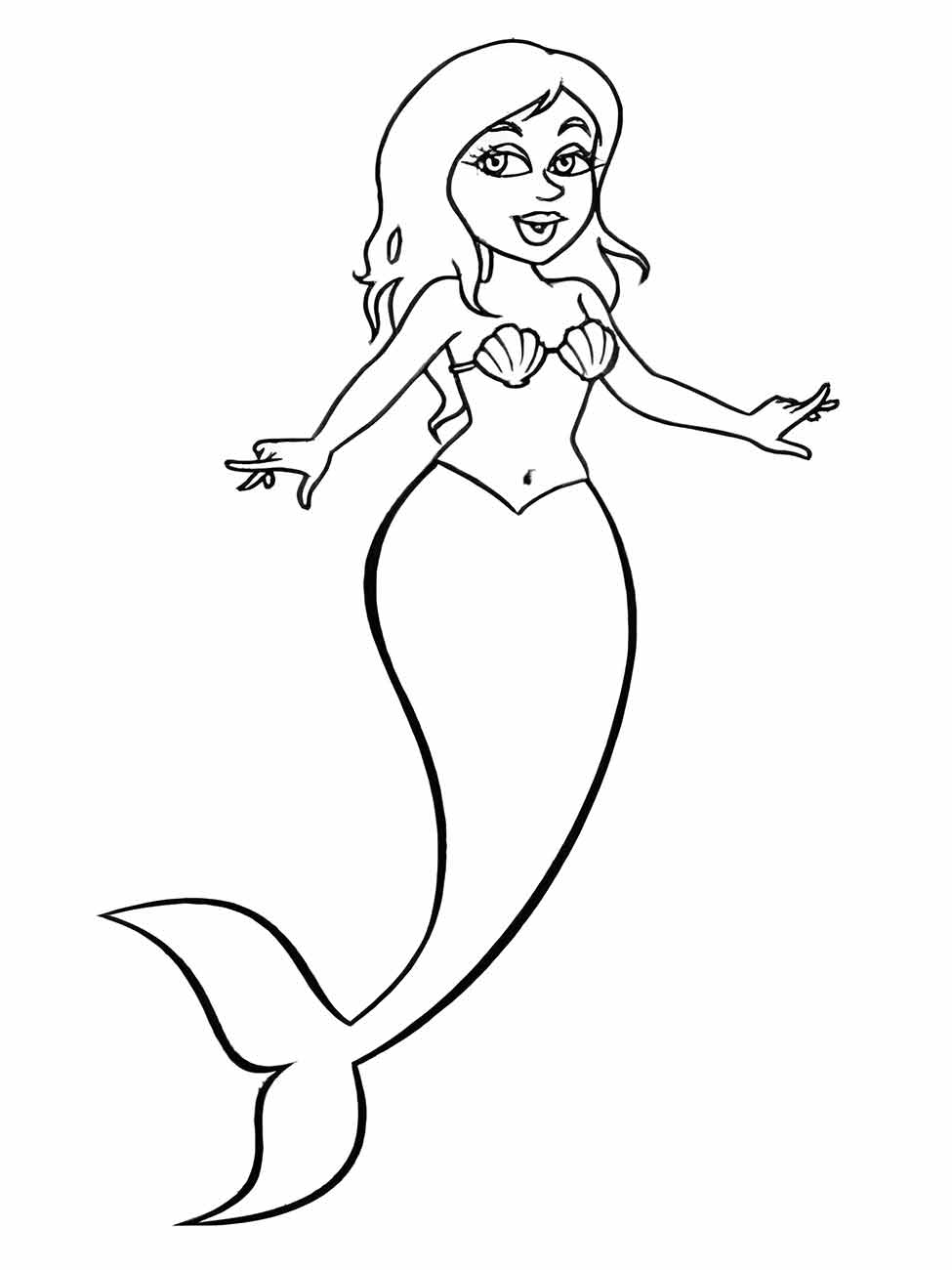 Mermaid iara coloring page (45)