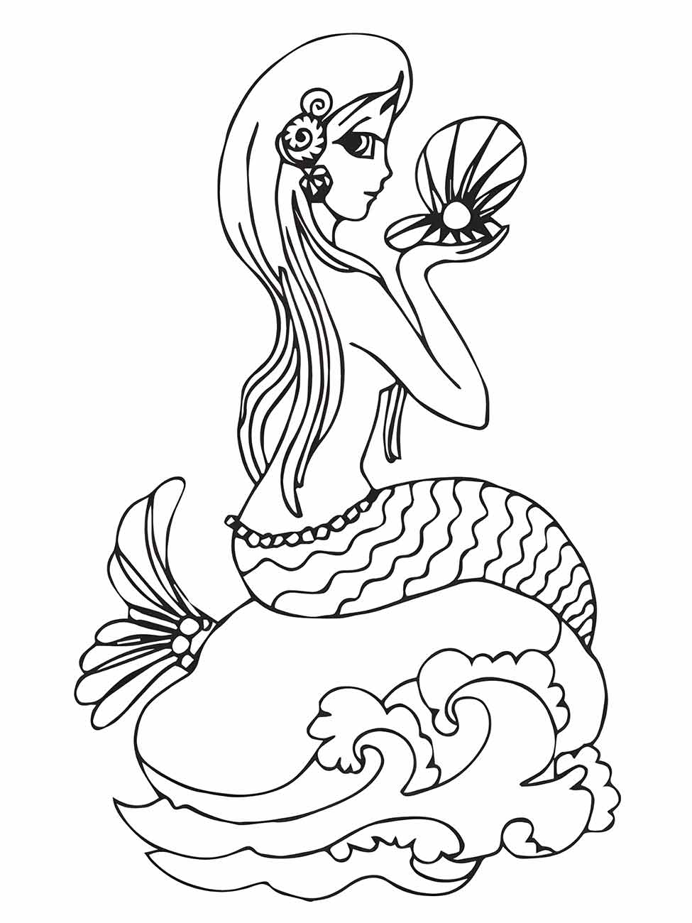 Mermaid iara coloring page (46)