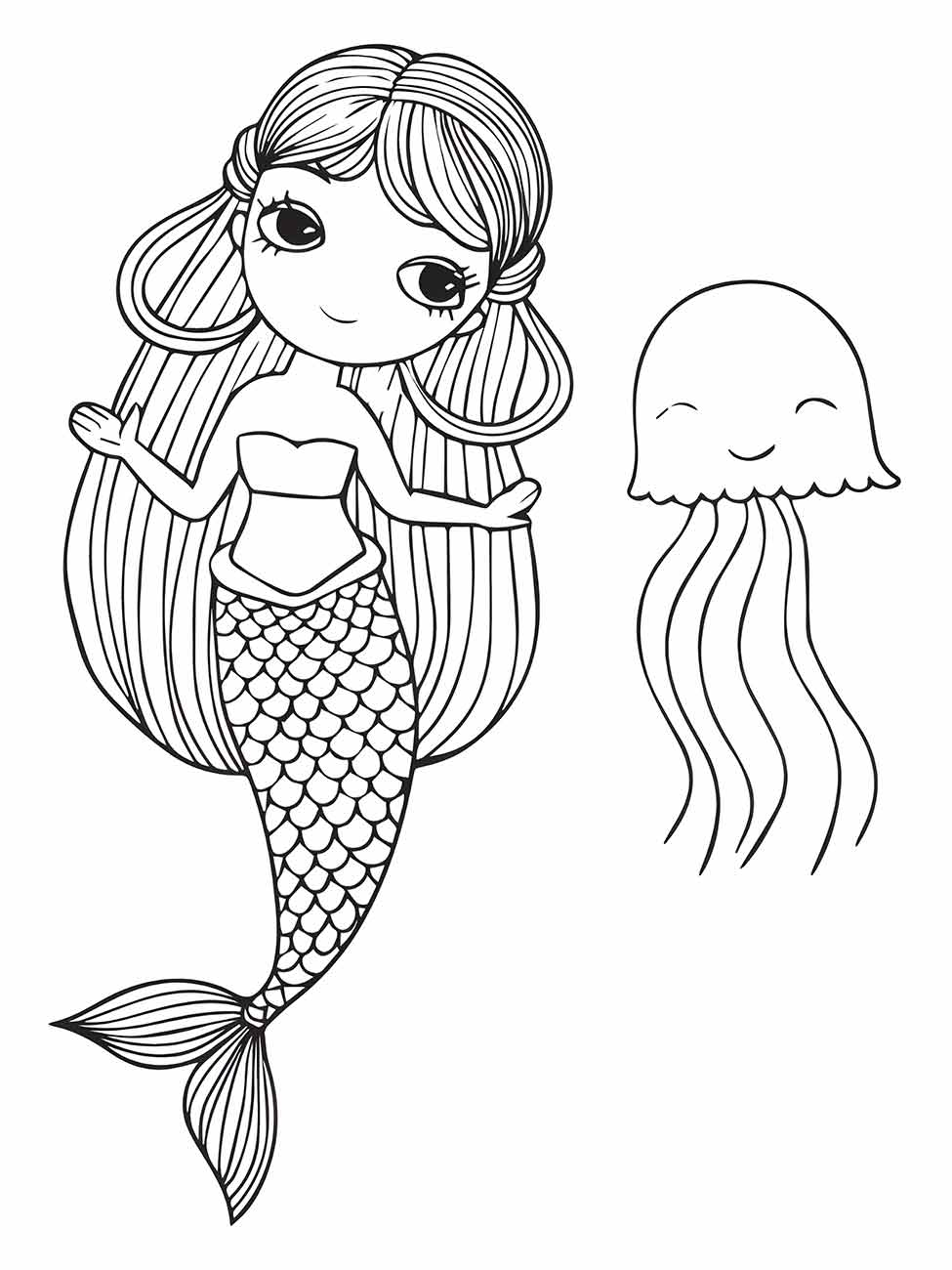 Mermaid iara coloring page (47)