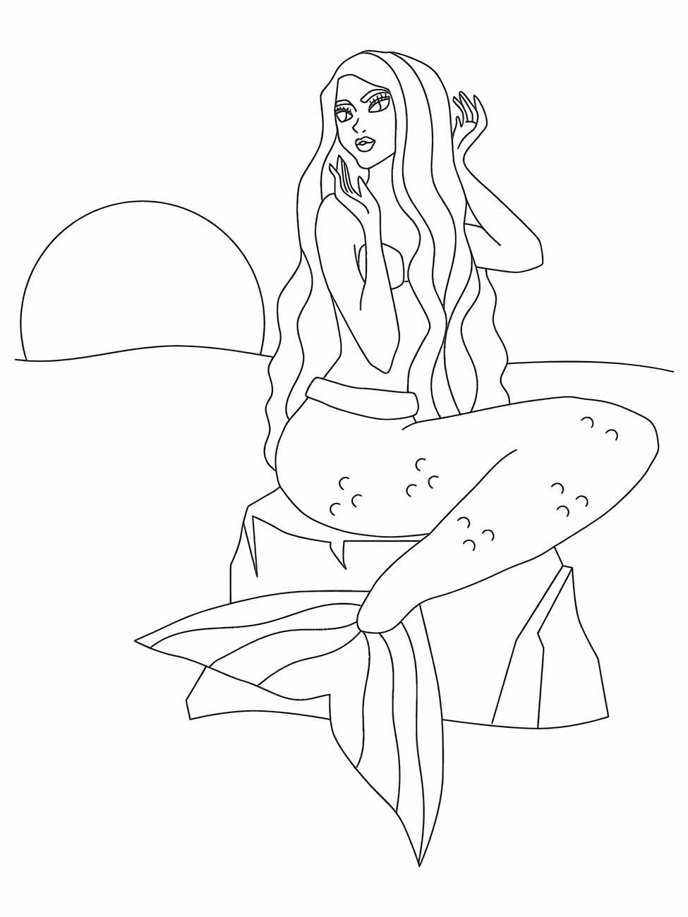 Mermaid iara coloring page (48)