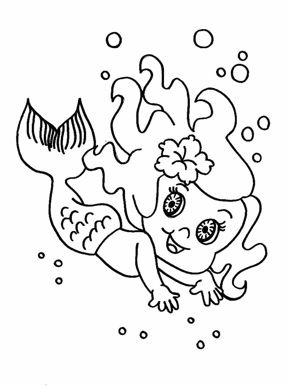 Mermaid iara coloring page (50)