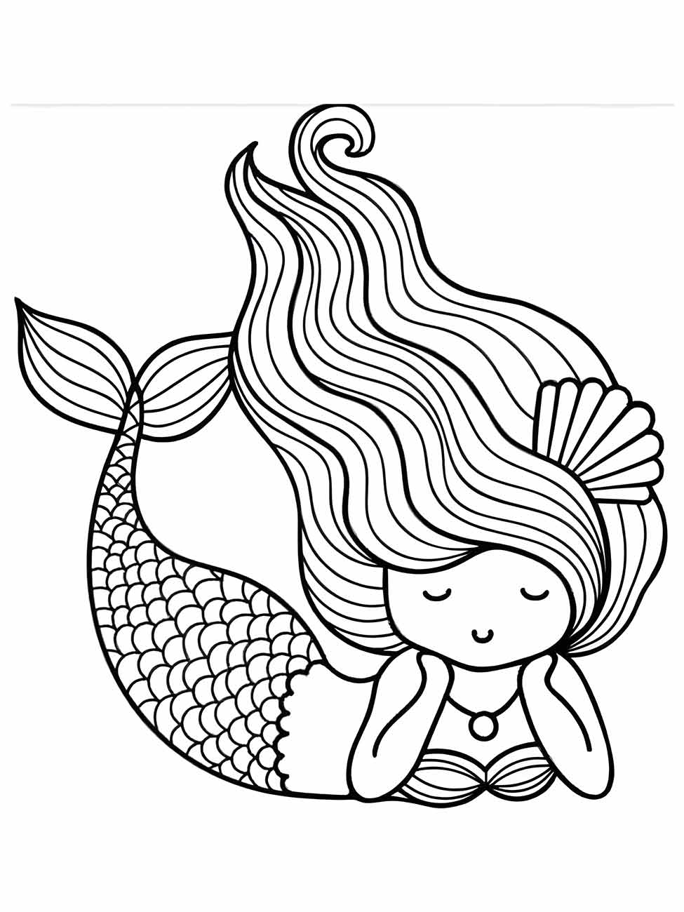 Mermaid iara coloring page (52)