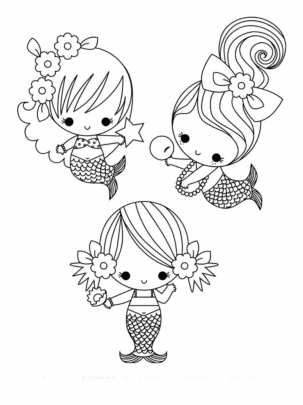 Mermaid iara coloring page (6)