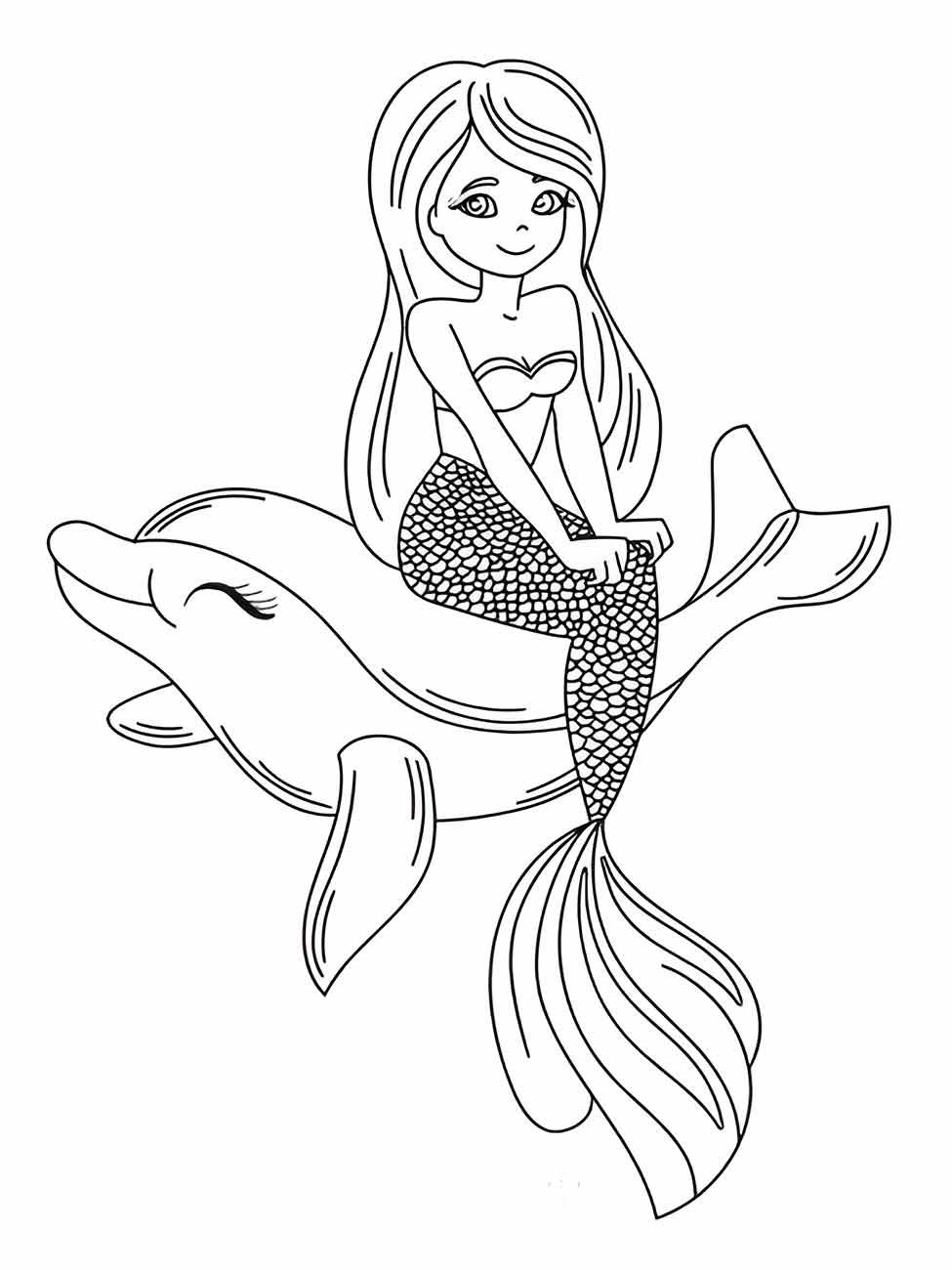 Mermaid iara coloring page (7)