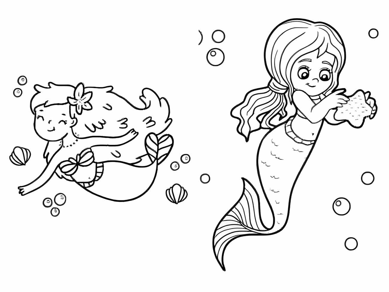 Mermaid iara coloring page (8)