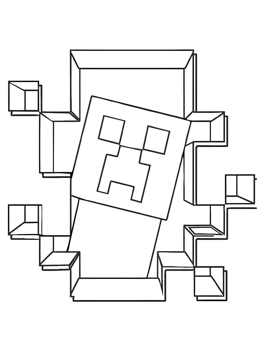 Minecraft coloring page (25)