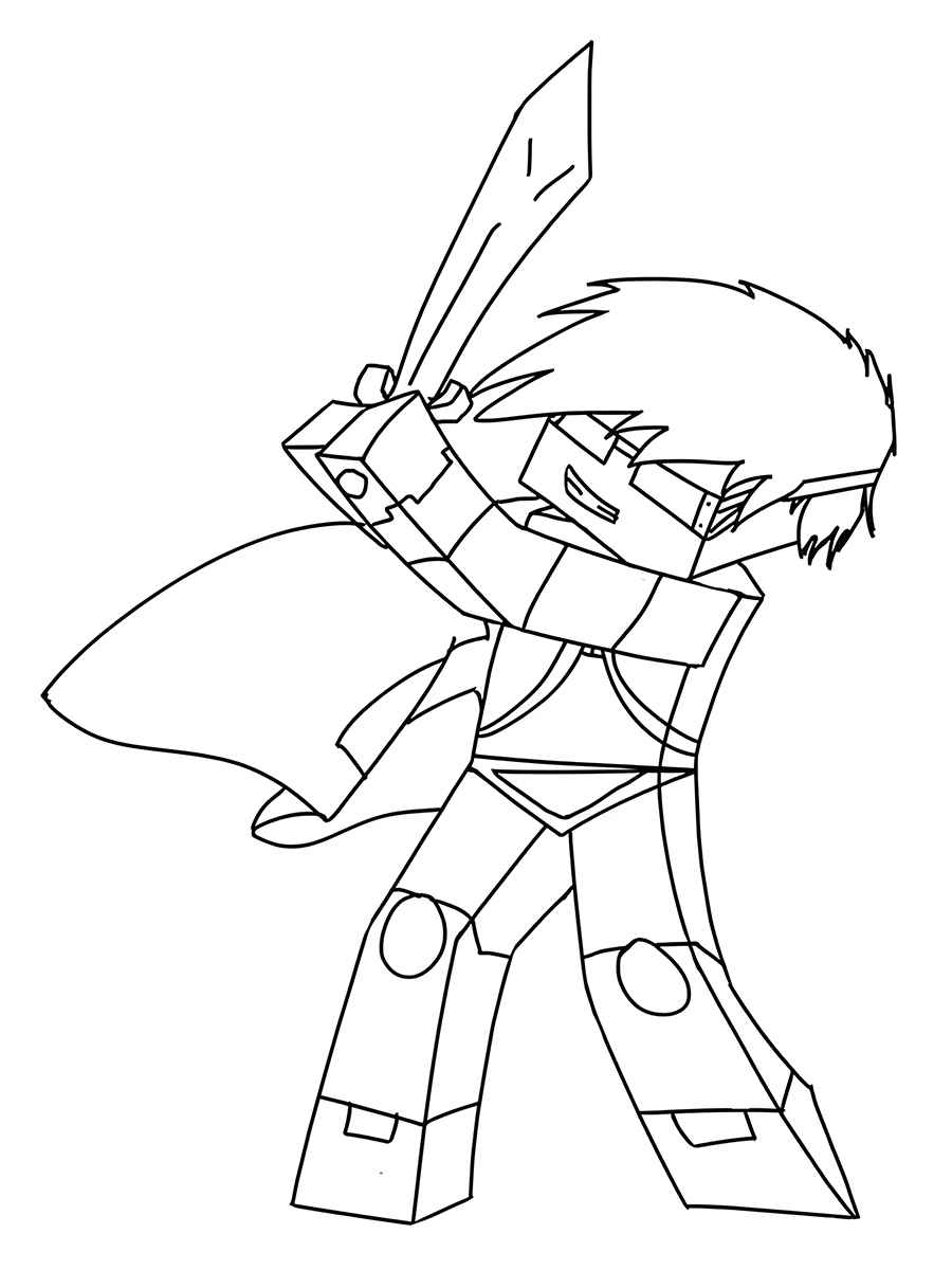 Minecraft coloring page (34)