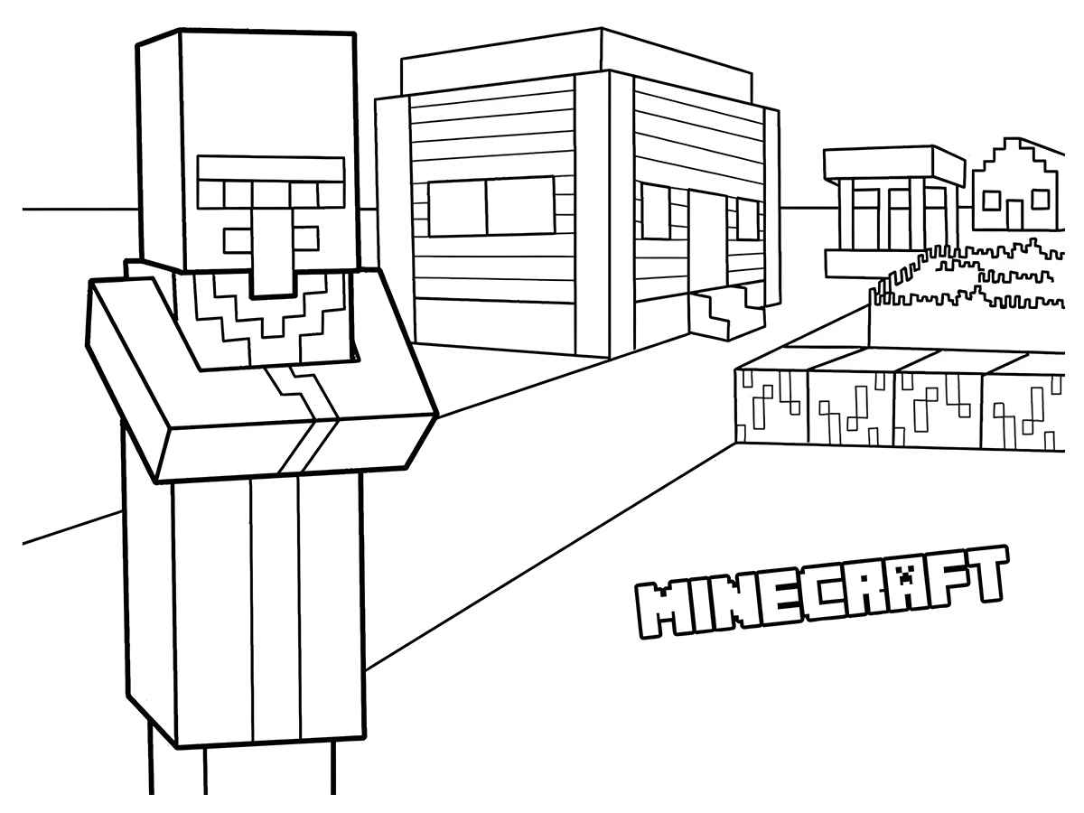 Minecraft coloring page (4)