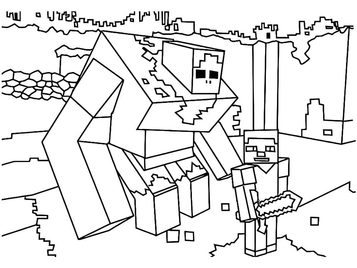 Minecraft coloring page (5)