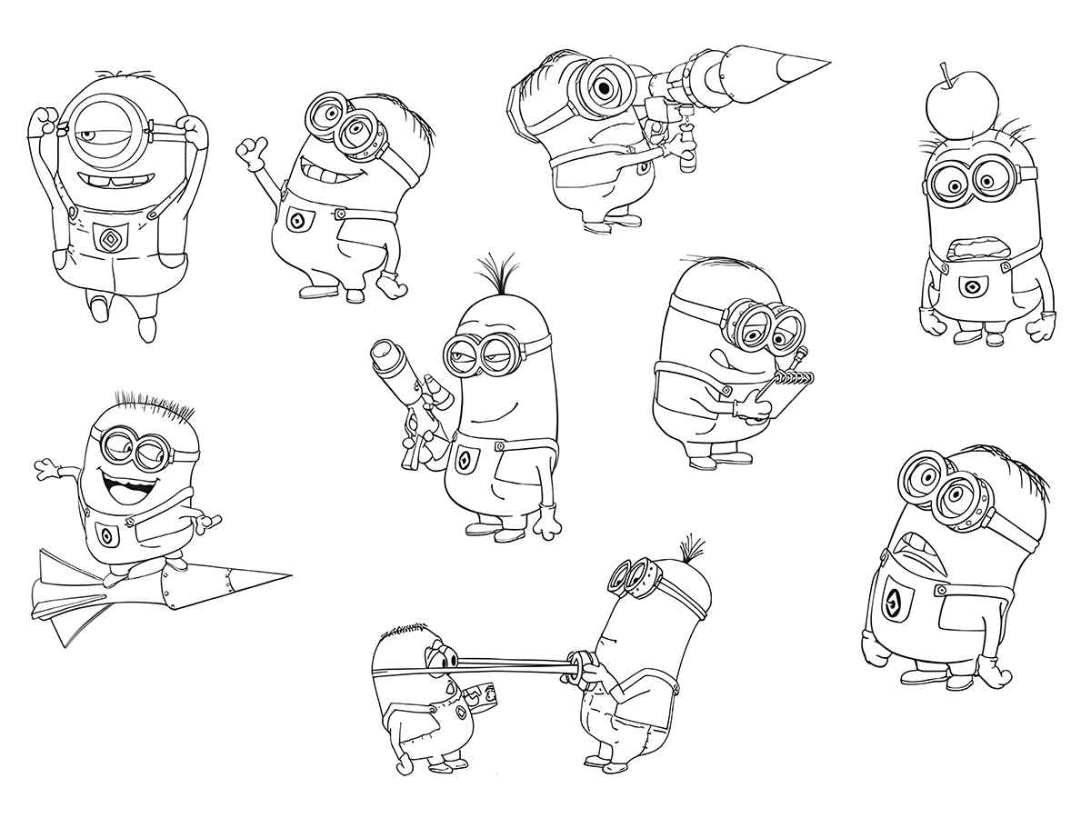 Minions coloring page (6)