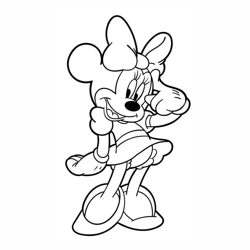 Minnie coloring page (3)