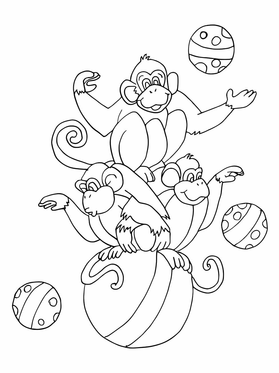 Monkeys coloring page (11)