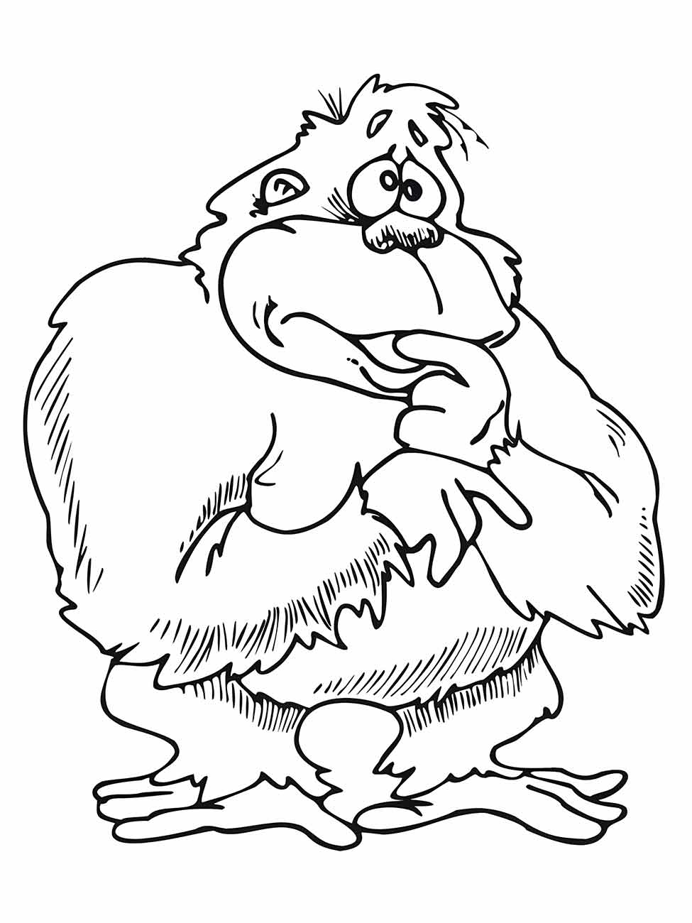 Monkeys coloring page (23)