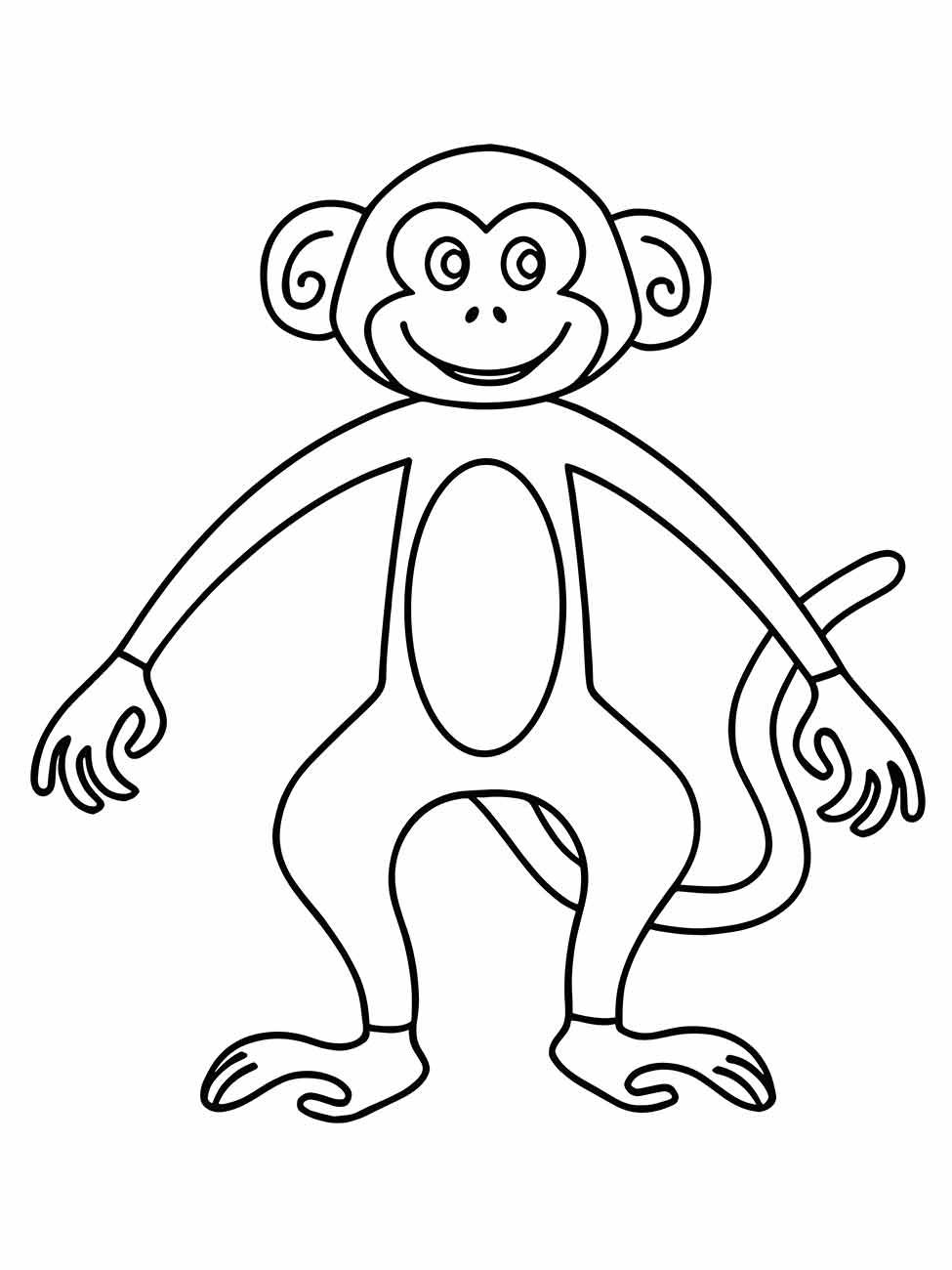 Monkeys coloring page (25)