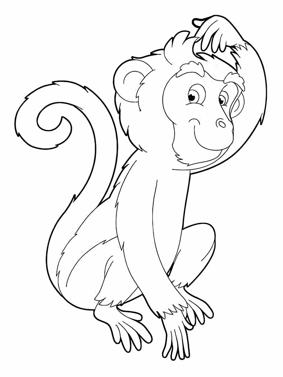 Monkeys coloring page (26)