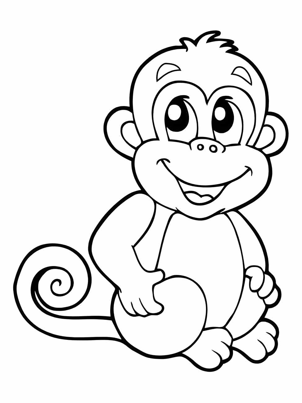 Monkeys coloring page (27)