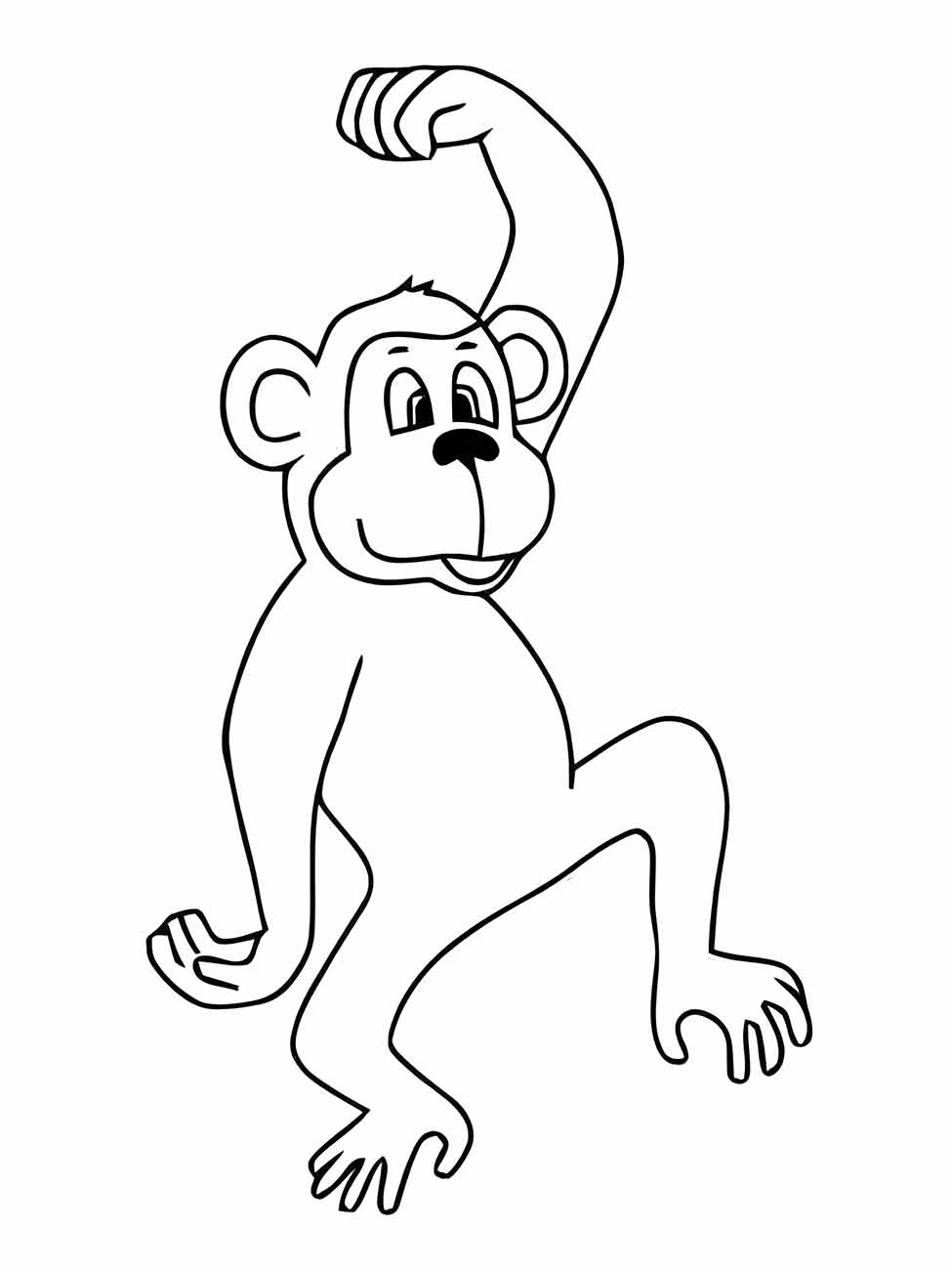 Monkeys coloring page (28)