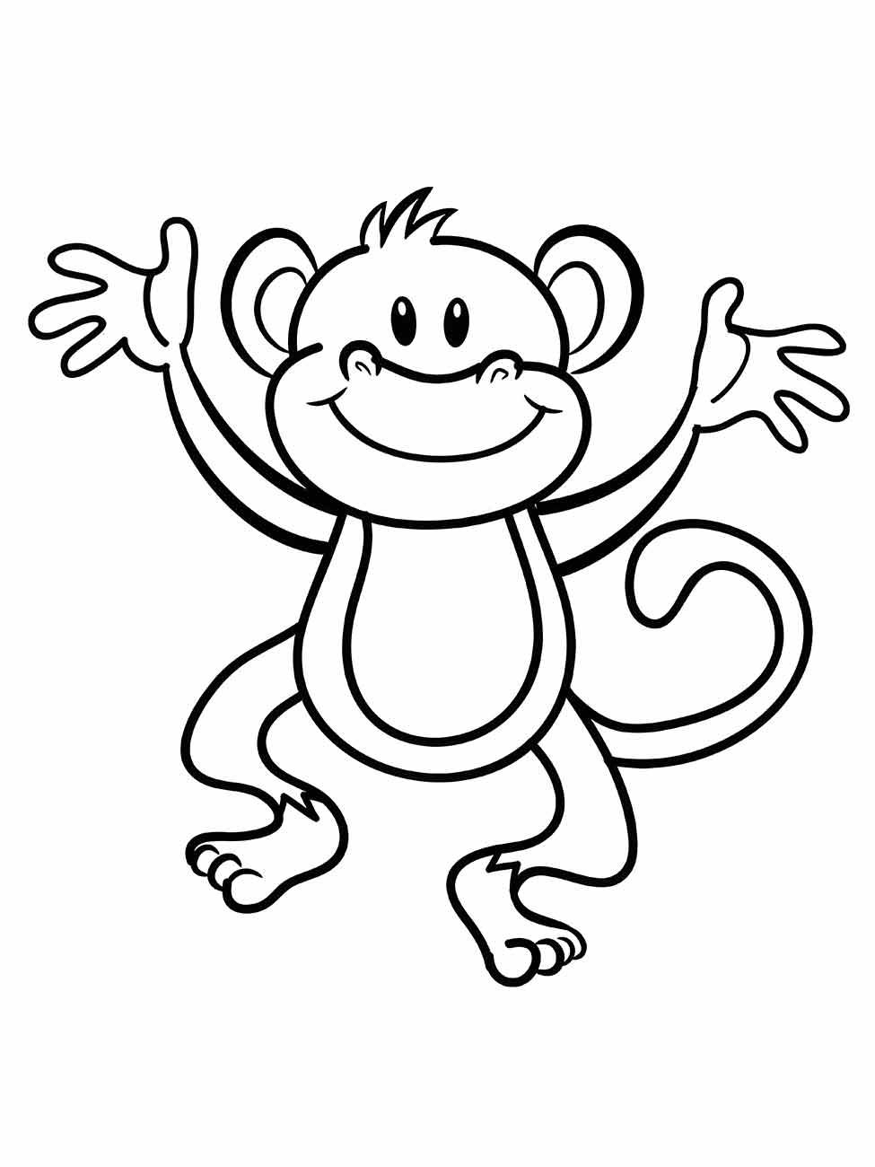 Monkeys coloring page (29)