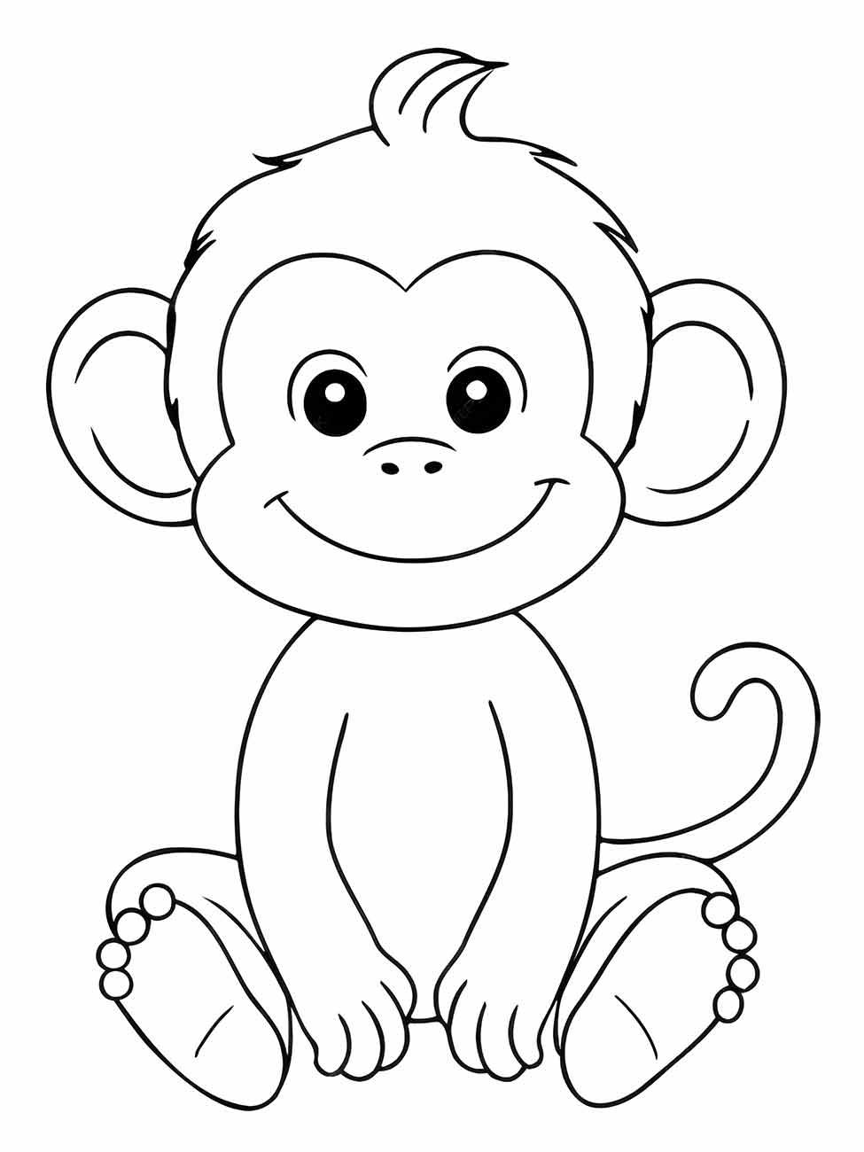 Monkeys coloring page (31)