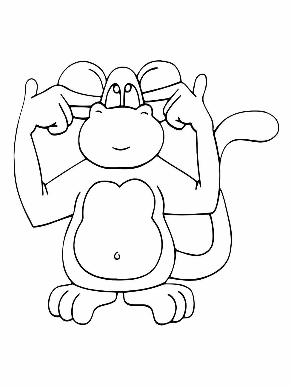 Monkeys coloring page (33)