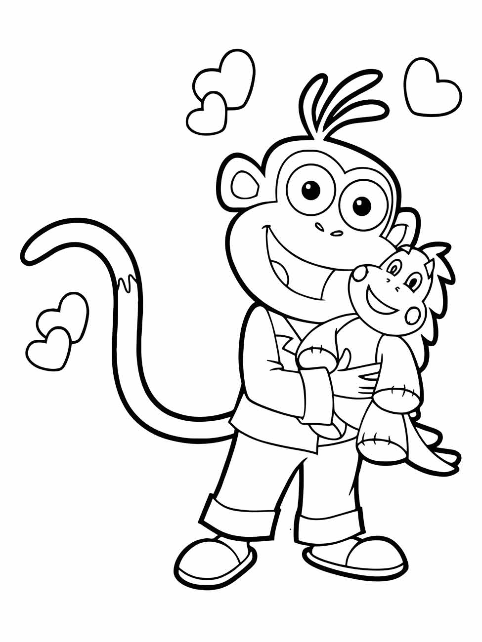 Monkeys coloring page (34)