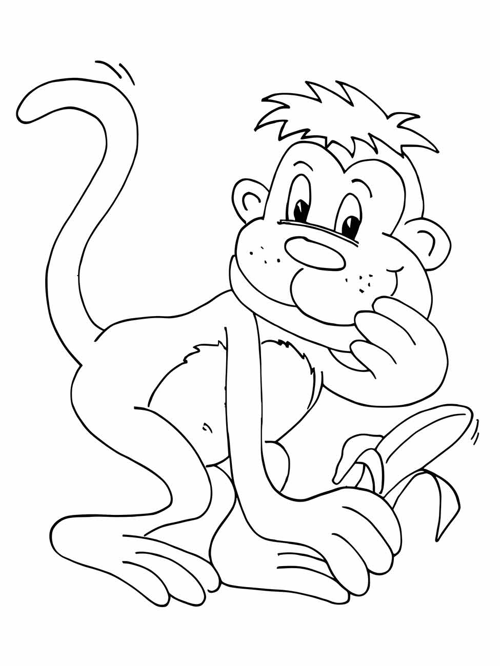 Monkeys coloring page (35)