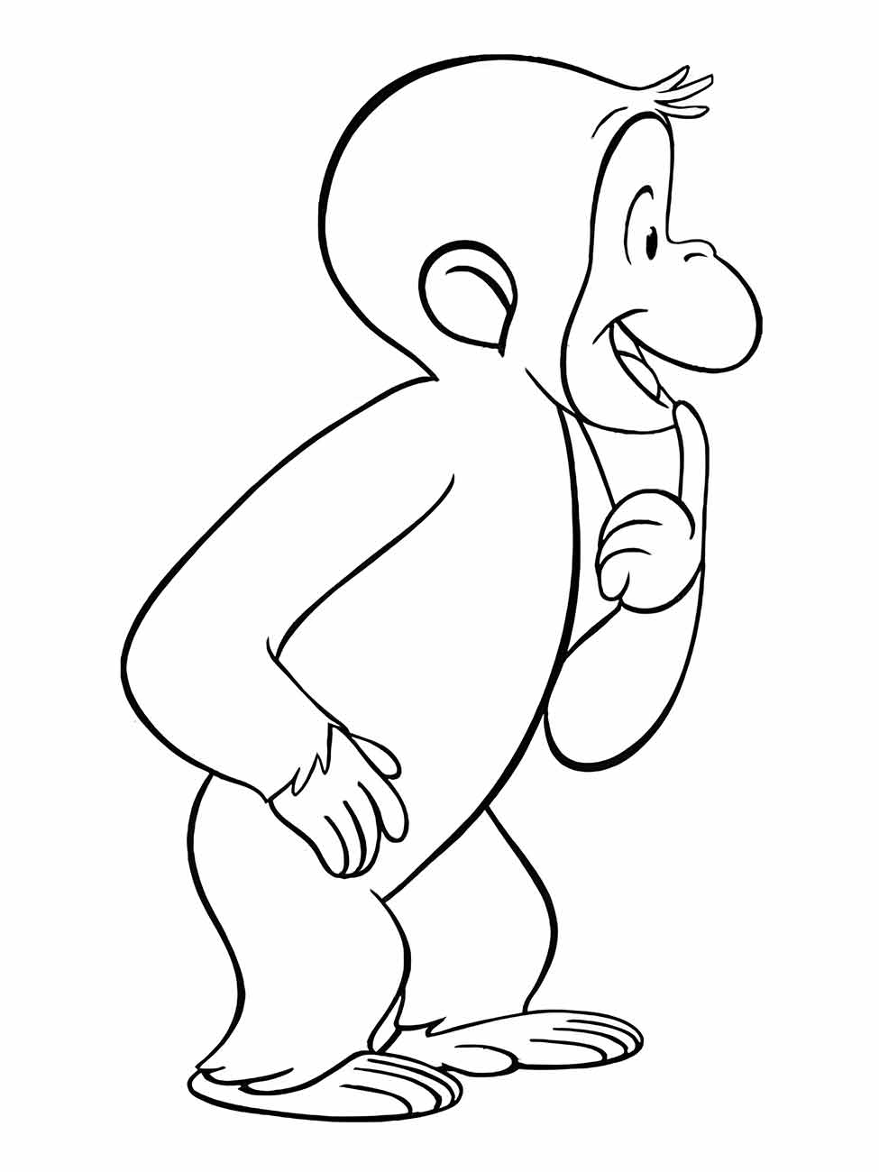 Monkeys coloring page (36)